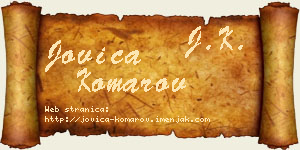Jovica Komarov vizit kartica